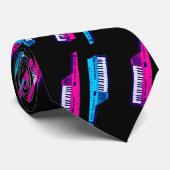 CRAVATE SYNTHESIZER DE SYNTHWAVE RETROWAVE DES ANNÉES 80 (Roulé)