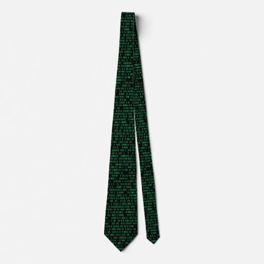 Cravate Système numérique binaire vert (Devant)