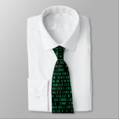 Cravate Système numérique binaire vert (Attaché)