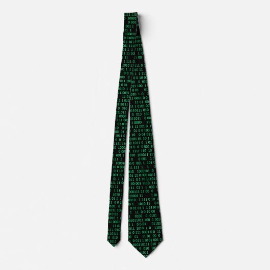 Cravate Système numérique binaire vert (Dos)