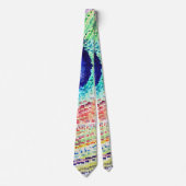 Cravate T en plume de paon (Devant)