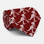 Cravate T-rex bleu profond (Roulé)