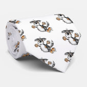 Cravate T-shirt heureux de bande dessinée de chien de (Roulé)