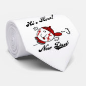 Cravate T-shirts et cadeaux de baseball Nouveau papa (Roulé)