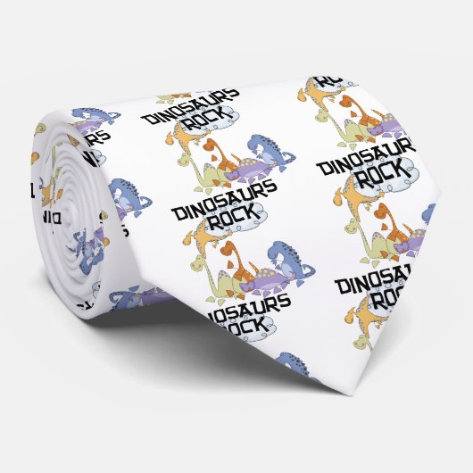 Cravate T-shirts et cadeaux de roche de dinosaures (Roulé)