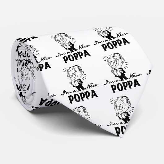Cravate T-shirts et cadeaux Smiling New Poppa (Roulé)