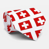Cravate T-shirts et cadeaux suisses de drapeau (Roulé)