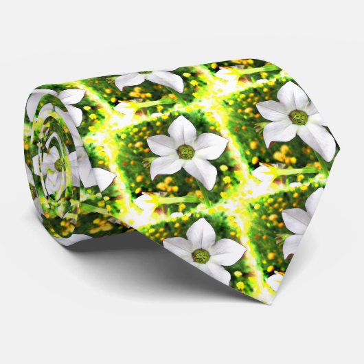 Cravate Tabac fleurissant (Roulé)