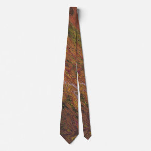 Cravate Tabarin 3 Tie Rouge Vert Chaud Abstrait