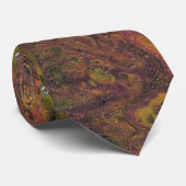 Cravate Tabarin 3 Tie Rouge Vert Chaud Abstrait (Roulé)
