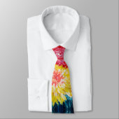 Cravate Tableau abstrait de l'explosion florale (Attaché)