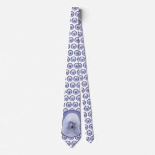 Cravate Tableau blanc standard de caniche - Art original d