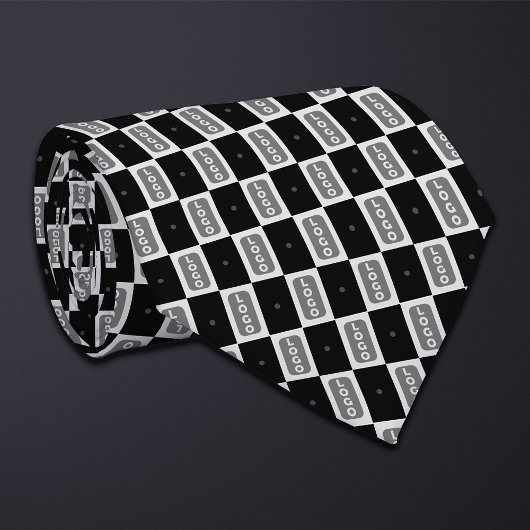 Cravate Tableau de contrôle du logo noir (grand rectangle)