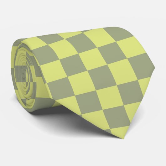 Cravate Tableau de contrôle jaune et vert (Roulé)
