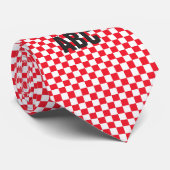 Cravate Tableau de contrôle rouge et blanc (Roulé)