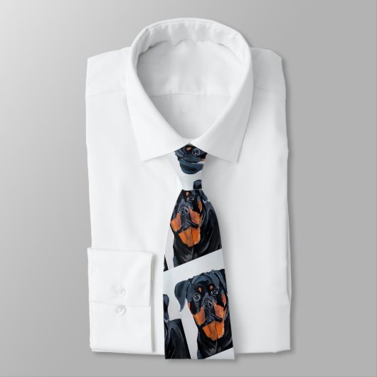Cravate Tableau de Rottweiler par Alfred Fox (Attaché)