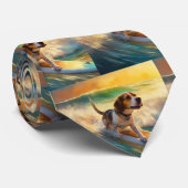 Cravate Tableau de surf de plage beagle (Roulé)