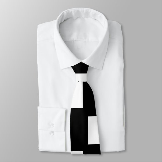 Cravate Tableau d'échecs noir et blanc (Attaché)