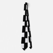 Cravate Tableau d'échecs noir et blanc (Devant)