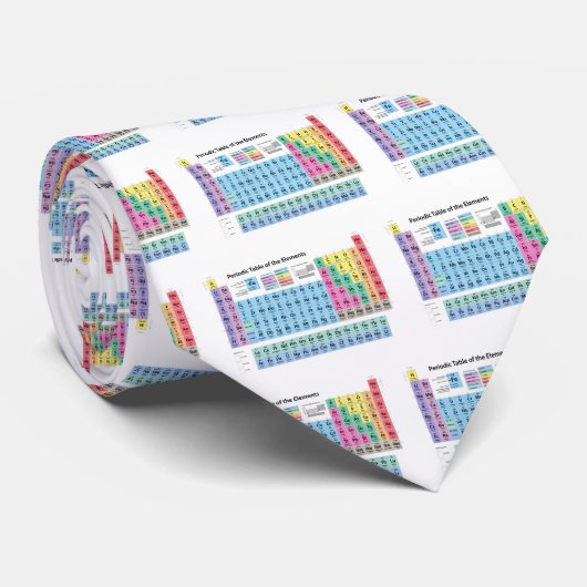Cravate Tableau périodique des éléments (Roulé)