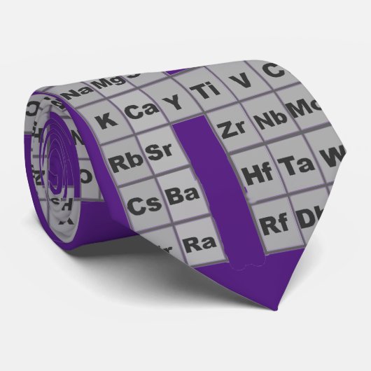 Cravate Tableau périodique des éléments Artsy Purple (Roulé)