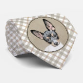 Cravate Tableau Rat Terrier - Cute Original Chien Art (Roulé)