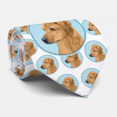 Cravate Tableau Rhodesian Ridgeback - Art Chien original (Roulé)