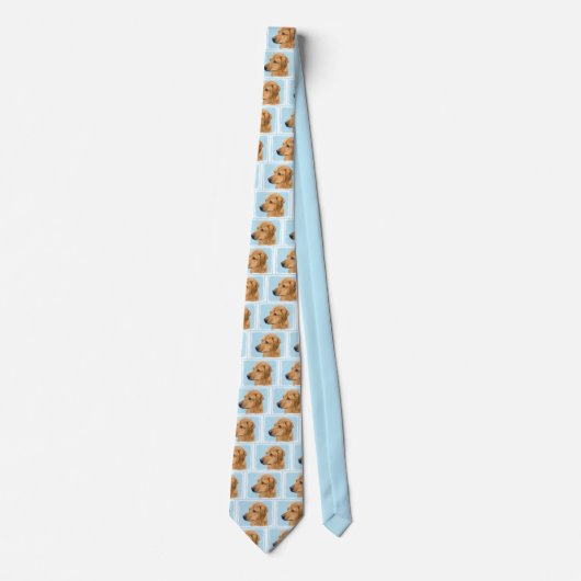 Cravate Tableau Rhodesian Ridgeback - Art Chien original (Devant)