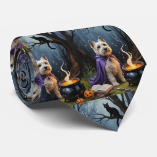 Cravate Tableau Whimsical Halloween de Cairn Terrier Chien