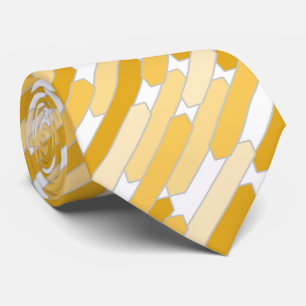 Cravate Tabs Abstraits modernes, Beurre, Jaune, moutarde