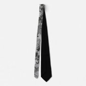 Cravate Tache d'encre abstraite monochrome (Dos)