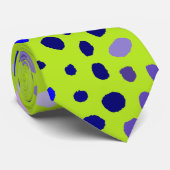 Cravate Taches bleues sur la chaux (Roulé)