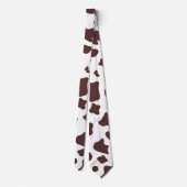 Cravate Taches de vache brune amusantes, impression de fou (Dos)