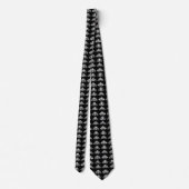 Cravate Taches en noir, blanc et gris (Dos)