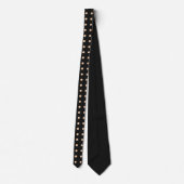 Cravate Taches pêche abricot sur fond noir (Dos)