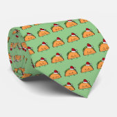 Cravate Taco portant le Santa Hat Noël carapace de viande (Roulé)