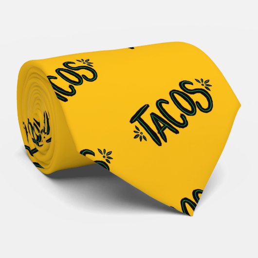 Cravate Tacos Texte sur les chaussettes (Roulé)