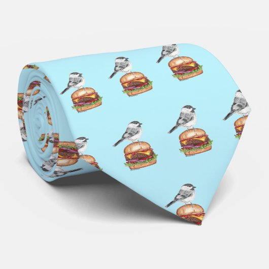 Cravate Tahoe Chickadee Cheeseburger Bird (Roulé)