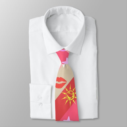 Cravate Tailles Beige Et Rose (Attaché)