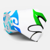 Cravate TAITIARE (Bleu) sur fond blanc (Roulé)