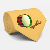 Cravate Tambour bas avec le vert rouge de maillets (Roulé)