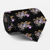 Cravate Tambours : Kit tambour violet et blanc : Modèle 3D (Roulé)