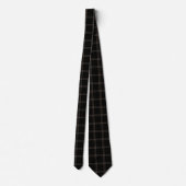 Cravate Tan doux rouge Tartan noir Plaid (Dos)