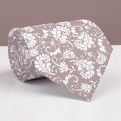 Cravate Tan Floral Pattern Custom Necktie