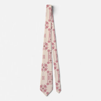 Cravate Tan & Rose Floral Tatreez Henné Robe Thobe