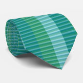Cravate Tanager Turquoise, Bleu Canard et Vert Kelly Repea (Roulé)