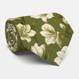 Cravate Tante Mariage Motif Amaryllis