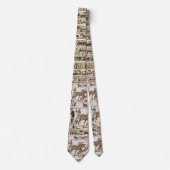 Cravate TAPESTRE BAYEUX Mort du roi Harold à la bataille (Devant)