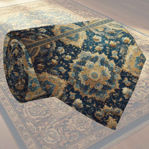 Cravate Tapis Designer Persan de Luxe   Faux Col de Soie