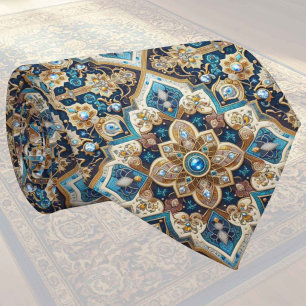 Cravate Tapis Designer Persan de Luxe   Faux Col de Soie